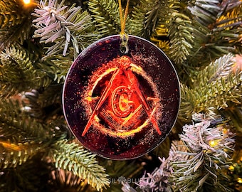 Vrijmetselaars-Ember Kerstornament
