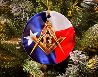 Vrijmetselaars-kerstornament van Texas
