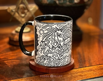 Vrijmetselaarsboek & Bone Art koffiemok