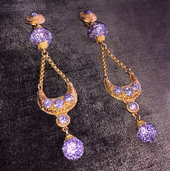 Vintage Deanna HAMRO Earrings ~ Swarovski Crystal