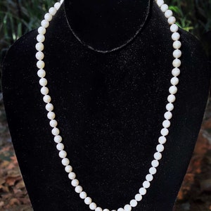 Vintage White CORAL Necklace ~ Coral Beads ~ 14k GOLD Clasp ~ Antique Jewelry ~ Angel Skin, 1940s, 1950s, Beaded Necklace