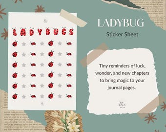 Ladybugs Kiss-Cut Stickers | Small Round Ladybug Stickers