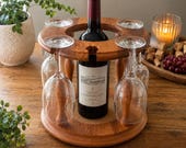 Vintage Teak Wood Wine Bottle Holder / Caddy – Mid Century Style