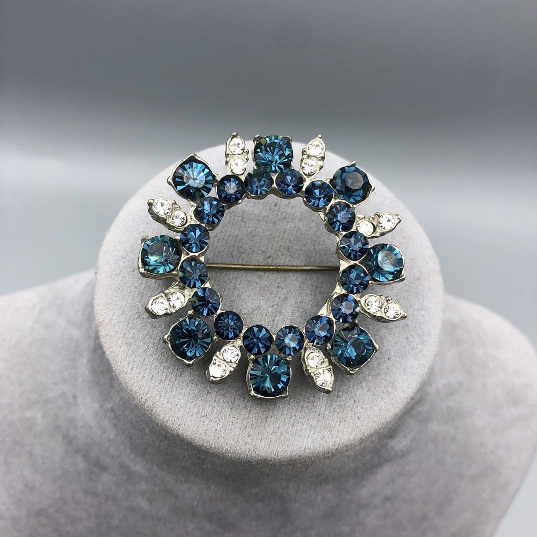 Sans Prix de Réserve - Broche - 18 carats Or jaune Saphir - Diamant