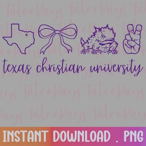 Texas Christian University Bow Texas TCU Riff Ram Horned Frog png svg