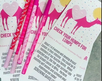 Check your Humps for Lumps Breast Cancer Awareness Cards