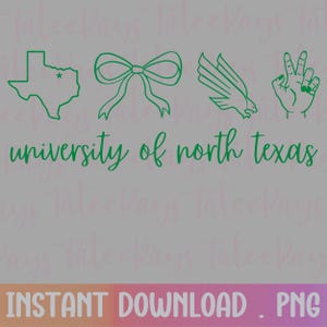 UNT University of North Texas Eagle Mean Green svg png