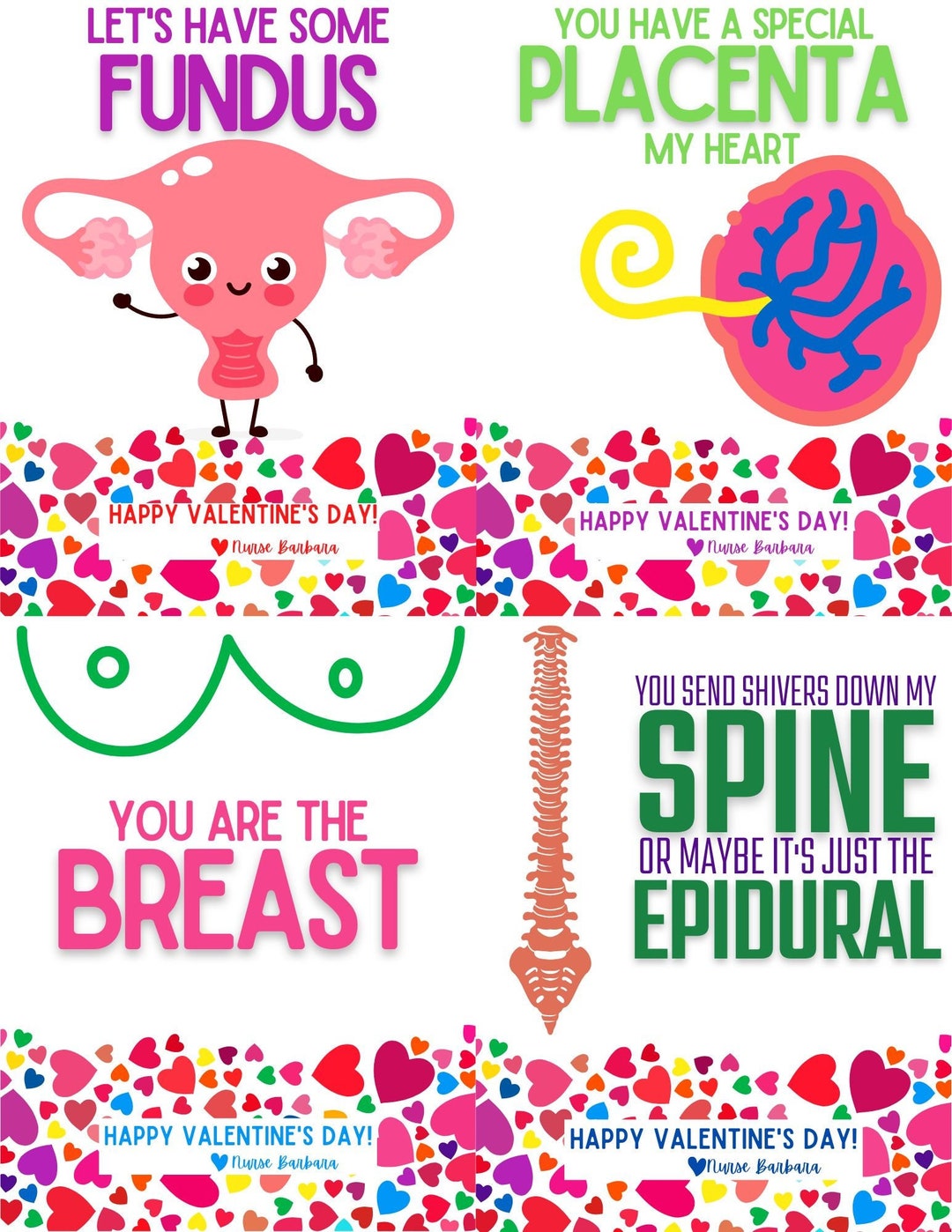 OBSTETRIC/GYNECOLOGY Medical Valentines CUSTOMIZABLE - Etsy