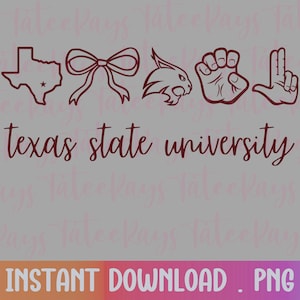 Texas State University Bobcat Eat em Up Heart of Texas svg png