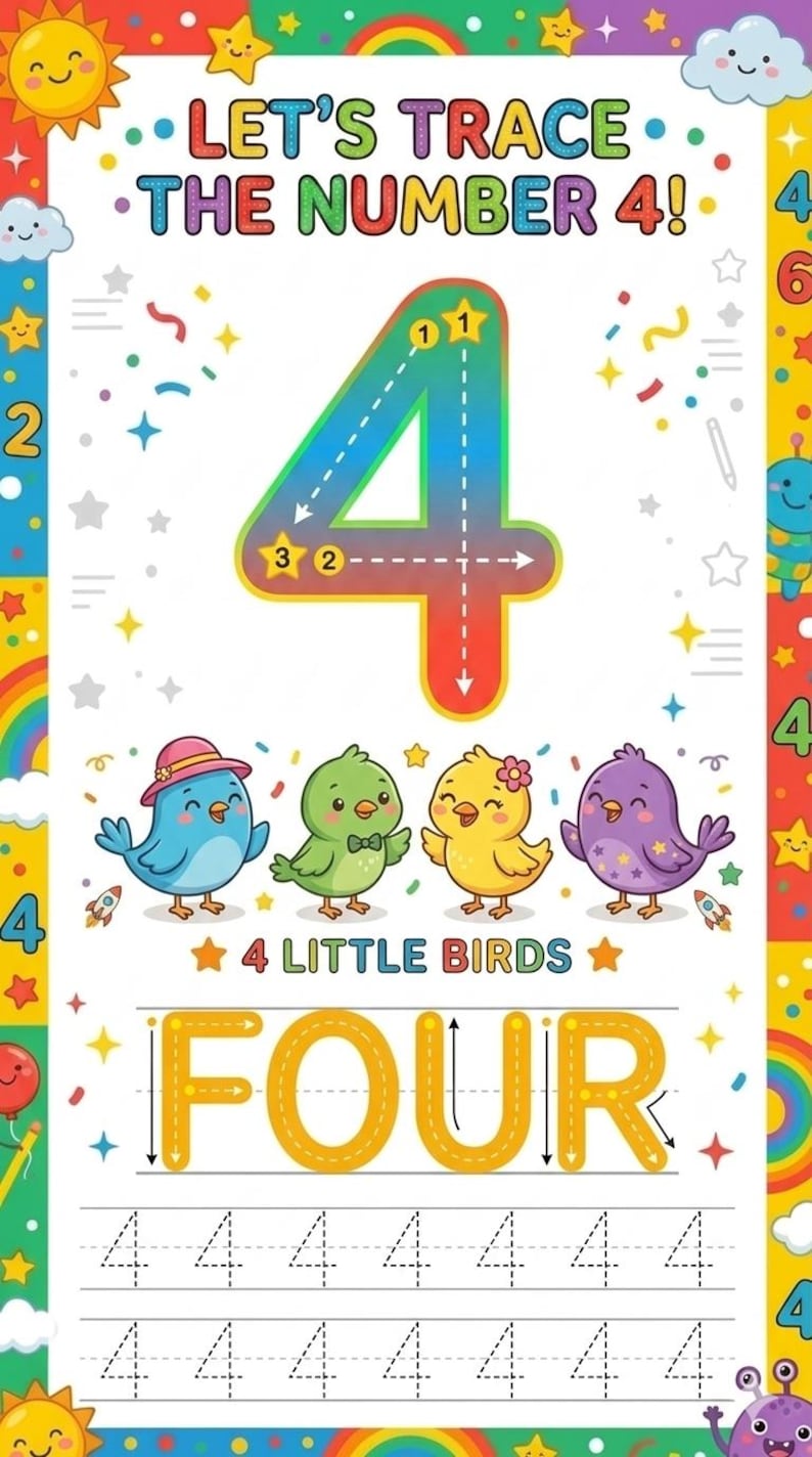 Number Tracing Worksheets 1-20 for Preschool | Printable Number ...