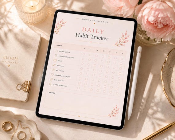 Habit Tracker Bundle | Printable Habit Tracker | Digital Planner PDF | Daily Weekly Monthly Planner | Instant Download