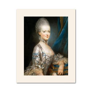 Marie Antoinette With A Rose Vintage Image Paper Poster Print
