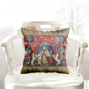 Lady With A Unicorn Mon Seul Desir Custom Double Sided Square Pillow