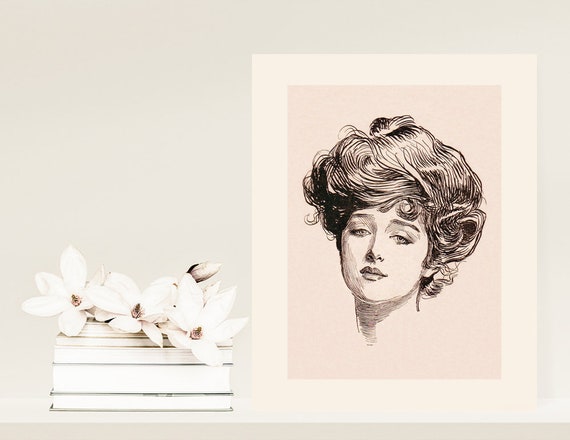Gibson Girl Vintage Image Poster Print - Etsy