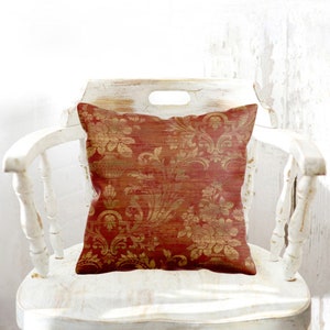 Antique Shabby Red Custom Double Sided Square Pillow