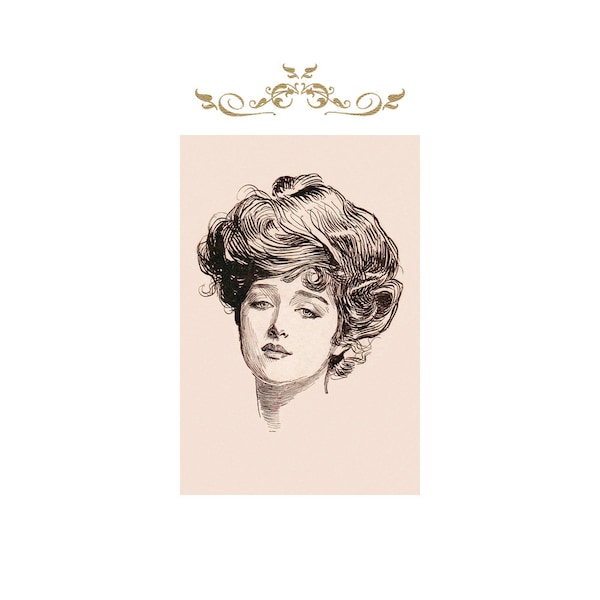Gibson Girl Print - Etsy
