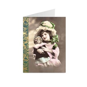 Japanese Lady With A Doll Vintage Image Blank Greeting Cards 10 pc Set JP06