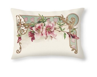 home accessories and decor Art Nouveau flower cushion cover 