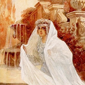 Solomko Russian Runaway Bride Original Antique Art Nouveau Postcard
