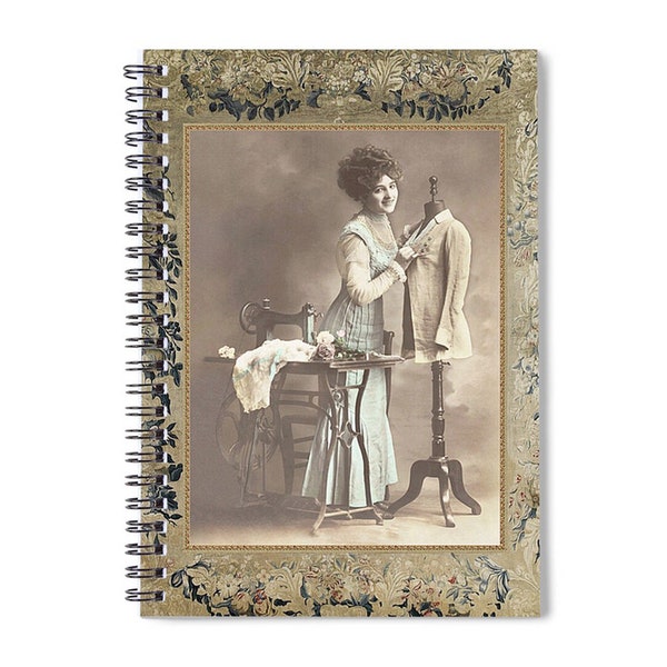Lady With A Mannequin Vintage Photo Image Custom Notebook Journal