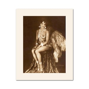 Josephine Baker In Feathers Vintage Image Poster Print