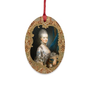 Marie Antoinette With A Rose Wooden Ornament Decorative Magnet for Home Decor