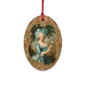 Marie Antoinette With A Rose Wooden Ornament Decorative Magnet for Home Decor