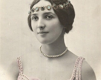 Edwardian Stage Actress Mlle Sonia Original Antique Photo Postcard