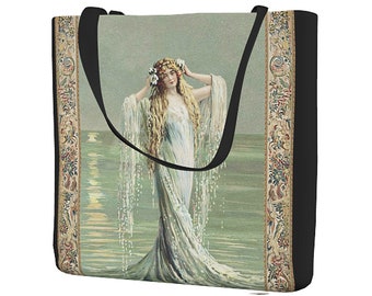 Fantasy Sea Nymph Mermaid Double Sided Custom Tote Bag