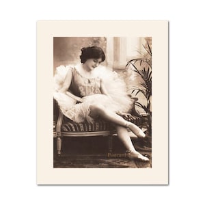 Edwardian Ballerina Vintage Image Paper Poster Print