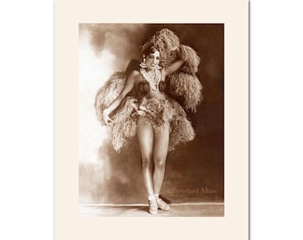Josephine Baker In Feathers Vintage Image Poster Print