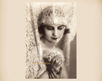 Art Deco Lady Bride New 4x6 Vintage Postcard Image Photo Print LD48