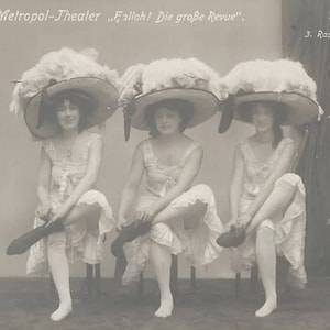 Burlesque Showgirls Original Antique Photo Postcard