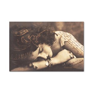 Impresión de póster en papel con imagen vintage de una dama Art Nouveau