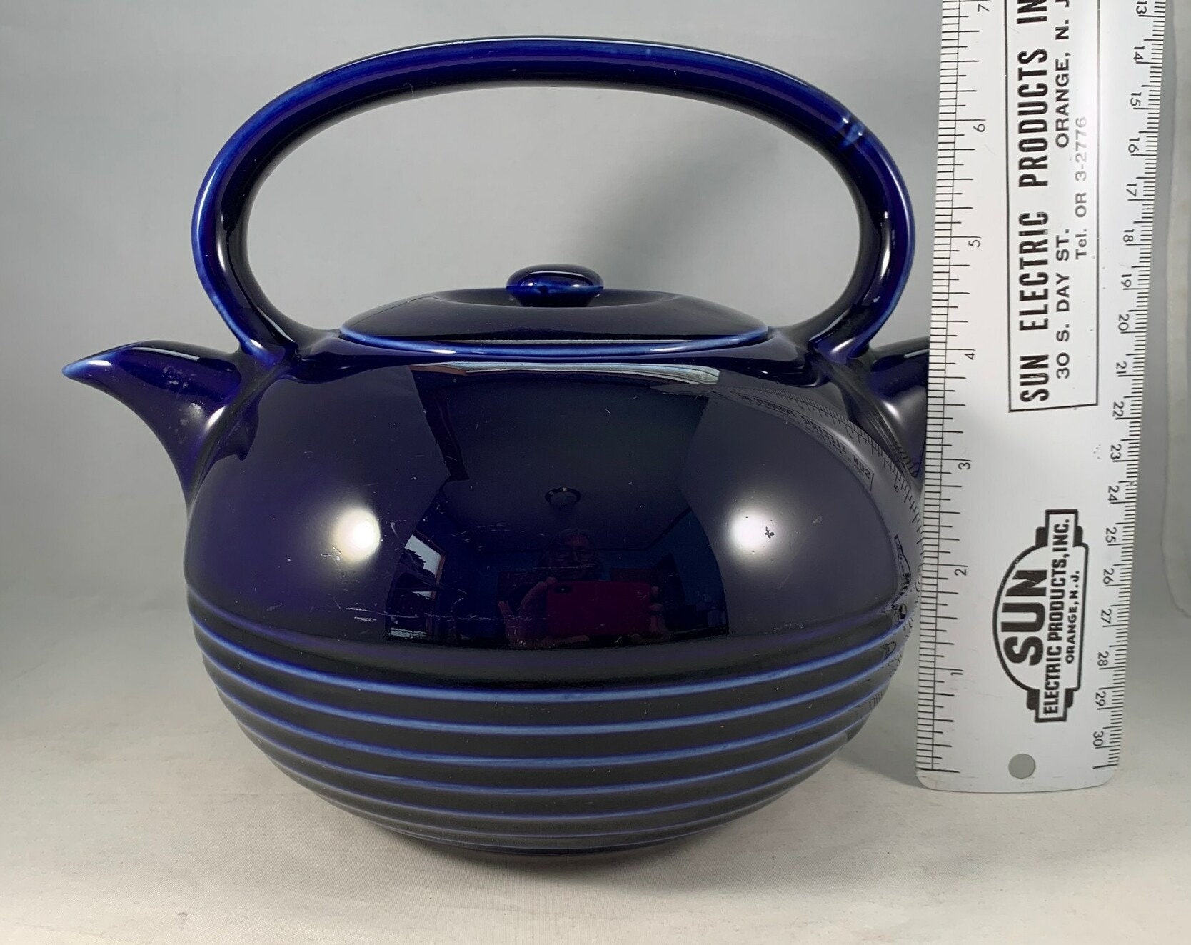 Vintage Hall China Twinspout TeapotCobalt BlueNot Perfect Coffee