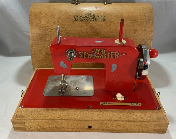 Vintage 1940s Child's Kayanee Sewmaster Sewing Machine With Bentwood Caseoccupied Germany Etsy