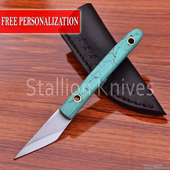 Handcrafted full-tang Kiridashi-style EDC blade with a scalpel grind — a real Japanese-influenced utility knife made by hand, not a factory knockoff.