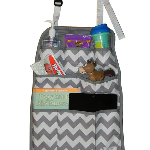 Chevron Car Organizer -  Pink or Gray