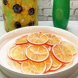 Fake Orange Slice ** Artificial Orange Slice, Orange Fruit Slices, Orange Fruit Wedge, Orange Cabochons, Fruit Decoden, Orange Wedge *2