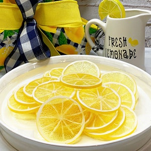 Fake Lemon Slice ** Artificial Lemon Slice, Lemon Fruit Slices, Lemon Fruit Wedge, Lemon Cabochons, Fruit Decoden, Lemon Wedge *2