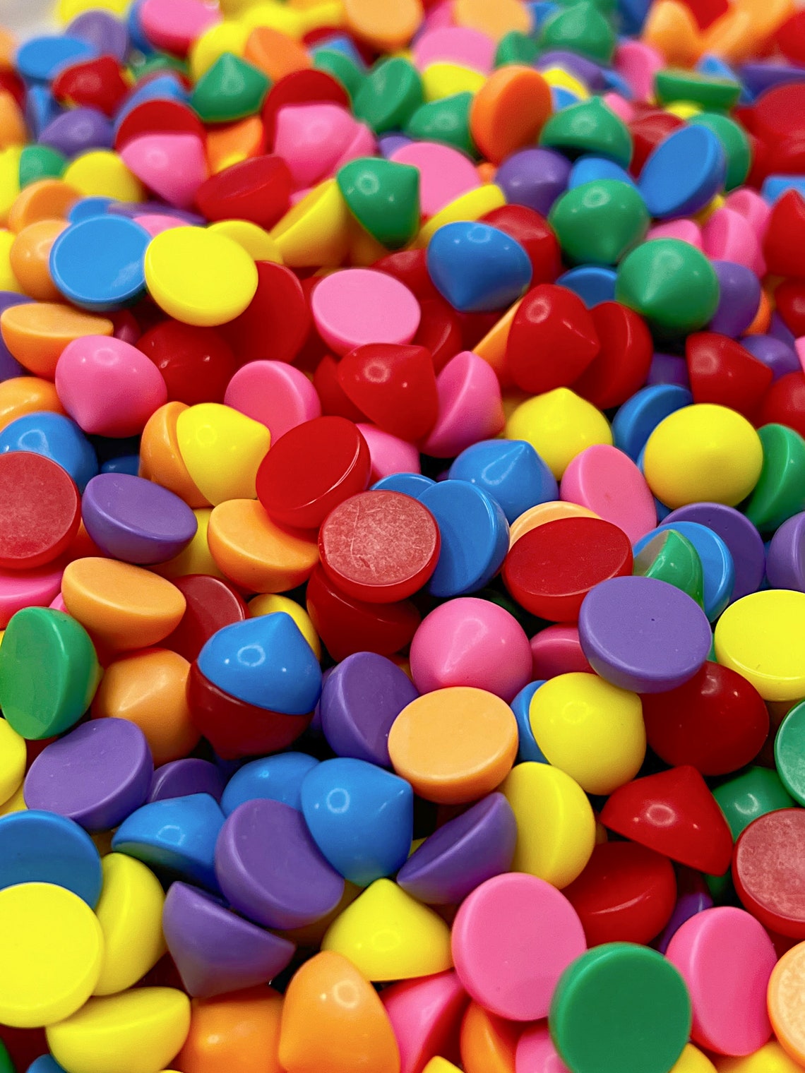 Set of 14 Fake Rainbow Mini Kisses Resin Chocolate Chip Etsy