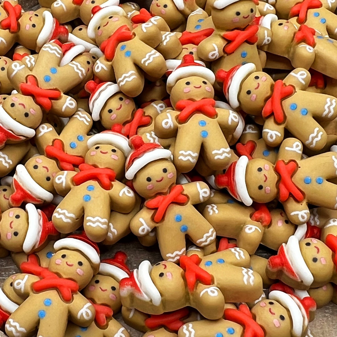 Fake Gingerbread Men - Faux Gingerbread, Hair Bow, Fake Sprinkle, Fake ...