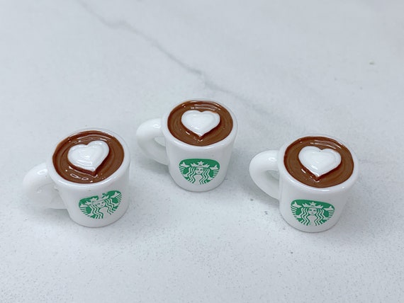 Coffee Cups Frozen Drink and Bottles Miniature Charms Cabochons 10 and