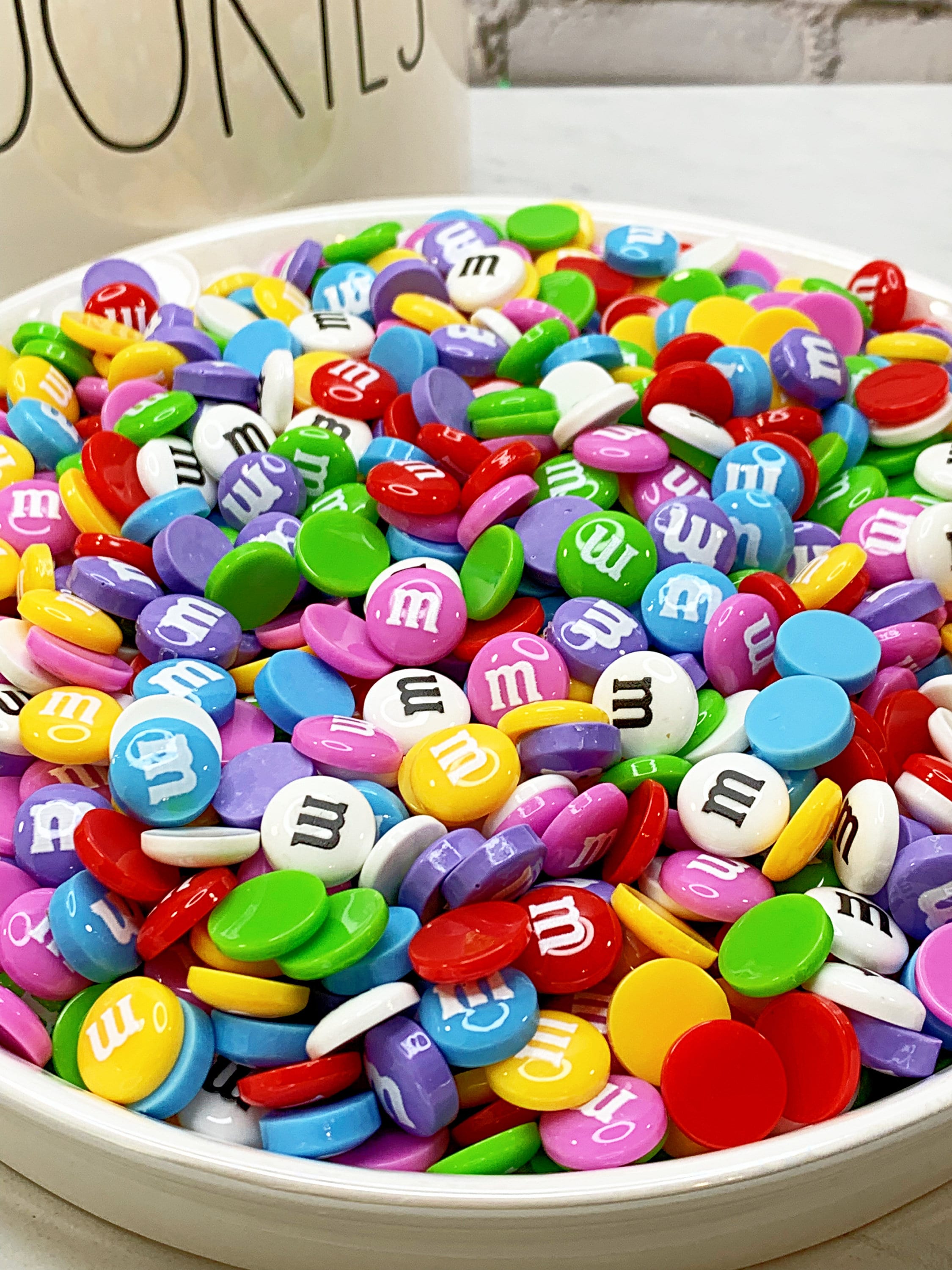 Set of 7 Mixed * 10 Same Color - Faux M&M, Fake Candy M and M
