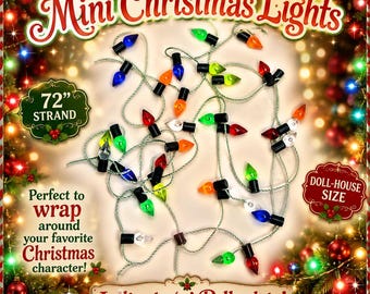 Miniature Christmas Lights *** Acrylic Lights, Mini Lights, Cake Topper, Fake Food, Holiday Bag, Rudolph, Fake Bake Characters, Mini Garland