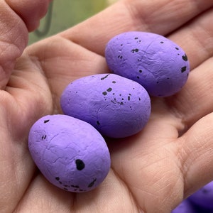 Set of 5 Fake Purple Foam Easter Eggs, Fake Easter Eggs, Purple Eggs, Easter, Easter Basket, Easter Bunny, Fake Bakes, Coconut Cakes image 2