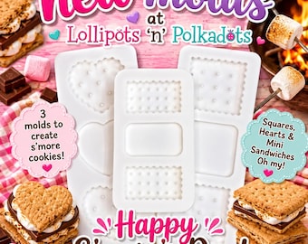 S'mores *** Silicon Mold, Chocolate Mold, Clay Mold, Resin Mold, Fancy Mold, Glue Stick, Clay Tool, Fondant Mold, Silicon