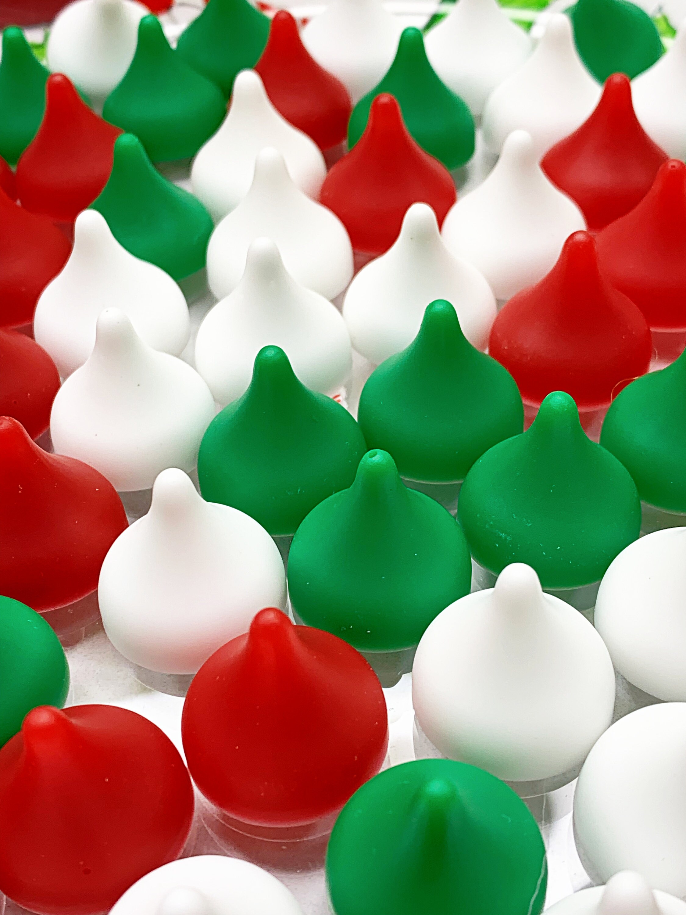 Set of 6 Red White Green Hershey Kisses Resin Hair Bow - Etsy