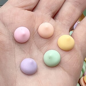 Set of 15 Fake Pastel Mini Kisses, Resin, Pink, Colored Chocolate Chip, Easter Flat Back, Hair Bow, Fake Sprinkle, Fake Candy image 3