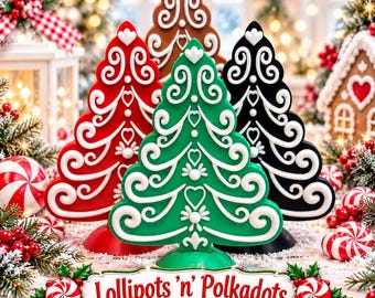 3D Christmas Gingie Trees ** Gingerbread, Elves, Santa, Trees, Mini Tree, Christmas Fun, Fake Sweet, Christmas Flowers, Fake Gourmet Treat